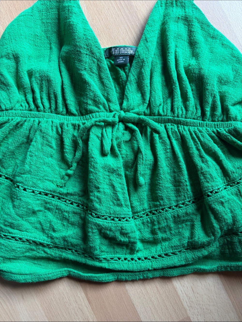 Green baby doll tank - Picture 2 of 3